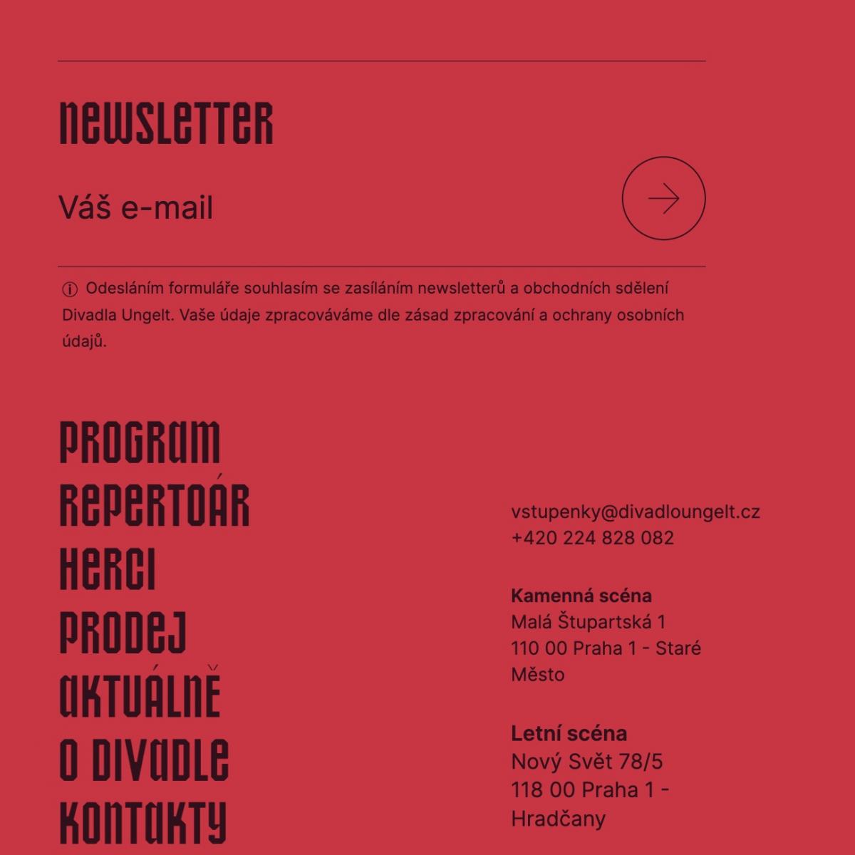 Novinky - INFO KARTA DIVADLA UNGELT